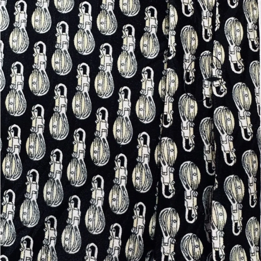 Museum Artifacts Silk Tie Grenade Military Novelty‎ Black 100% Silk